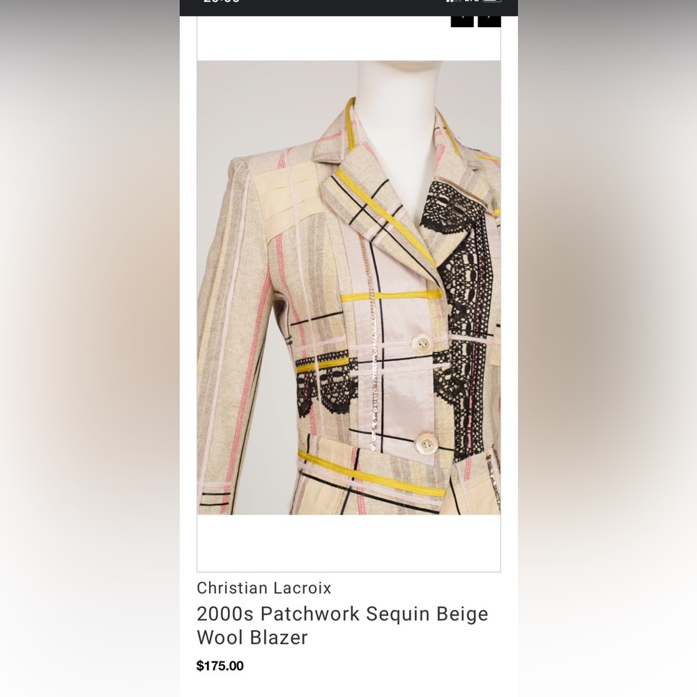 Christian Lacroix Bazar wool blazer/jacket - Picture 5 of 5